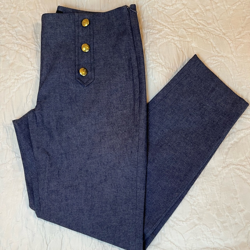 Banana Republic Sloan Sailor Button Pants Skinny Fit